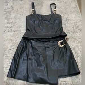 Amanda Uprichard •  Coralynn Leather Matching skort and top size Small
